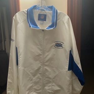VINTAGE REBOOK 2005 SUPER BOWL 39 WINDBREAKER JACKET SIZE LARGE